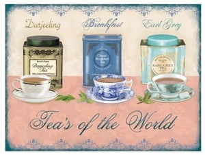 Teas of The World großes Stahlschild 400mm x 300mm - Bild 1 von 1