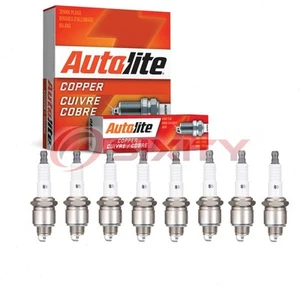 8 pc Autolite Copper Core Spark Plugs for 1963-1966 Buick Riviera 6.6L 7.0L xv - Picture 1 of 5