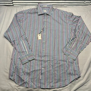 Peter Millar Shirt Mens XL Striped Multicolor Button Down Cotton Dress Classic - Picture 1 of 12