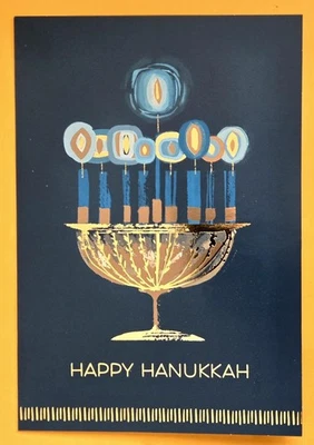 Happy Hanukkah Greeting Card/ (+ Envelope 4.5x6.8").  - Image 1 of 4