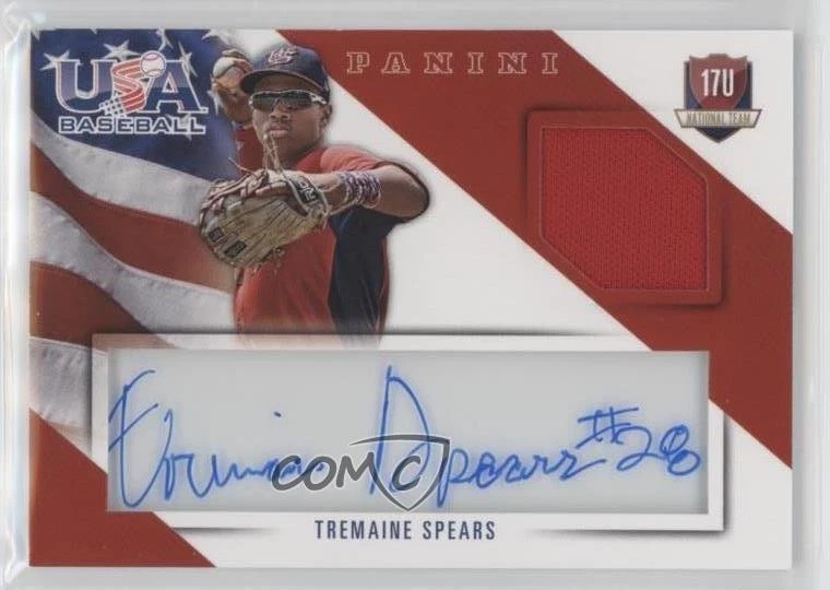 2015 Panini USA Baseball Prime /49 Tremaine Spears #37 Auto - Image 1 of 2
