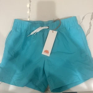 Sundek Boys Size 12 Board Shorts Swim Trunks Bathing Suit Navy Blue - Picture 1 of 4
