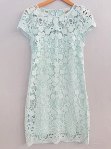 Portmans Signature Mint Green Lace A Line Dress Size 10 - Picture 1 of 4