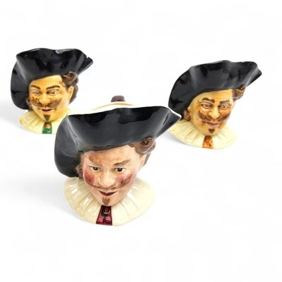 Falcon Ware Sylvac Cavalier Pottery x3 Hand Painted Jugs Vintage Staffs England - Image 1 of 4