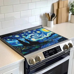 Electric Stove Top Cover Protector,Starry Night Glass Flat Top Stove Mat,Heat... - Picture 1 of 7