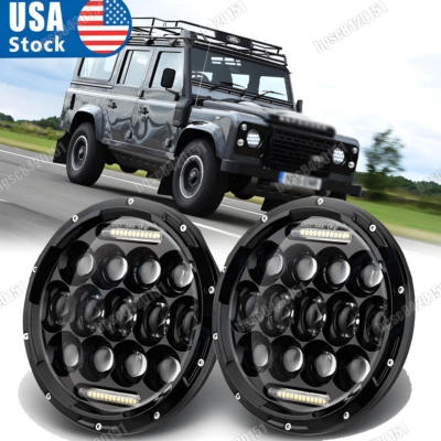 Proyector halo sellado alto/bajo faros LED de 7" para Land Rover Defender RHD 90 110 Foto 1 de 4