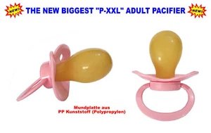 ++ ABDL ADULT BIGGEST "P-XXL" Adult Pacifier Baby Pink - Mouthplate 85 x 60mm ++ - Picture 1 of 1