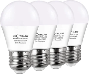 25 Watt Equivalent Light Bulbs, A15 LED Bulb 3W E26 Base 2700K Warm White Low Wa - Picture 1 of 12