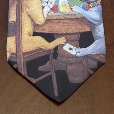 De colección 1994 Ralph Marlin Perros Jugando al Poker 100% Poliéster Hecho en EE. UU. Foto 1 de 4