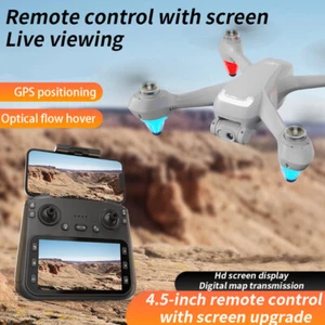 AE9 Drone Pantalla 4.5 pulgadas GPS WIFI FPV 4K HD Doble Cámara Inteligente Seguir Cuadricóptero - Imagen 1 de 24