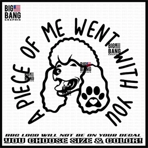 Standard Poodle Angel Dog In Loving Memory Vinyl Decal Family Mom Dad Memorial - Picture 1 of 5
