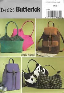 Bolso de Mano Mochila Patrón de Costura Butterick 4625 NUEVO FUERA DE IMPRENTA - Imagen 1 de 2