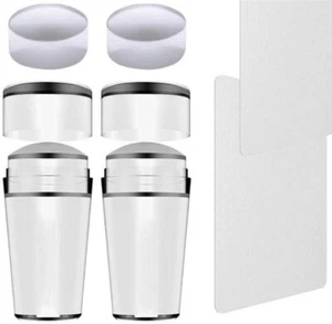 2 Pack Nail Stamper - Jelly Silicone Nail Art Stamping Tool Set - Picture 1 of 4
