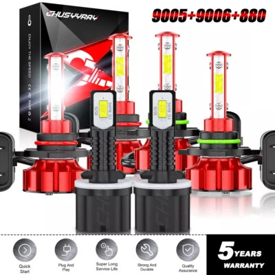 PARA Saturn SW1 SW2 1996-2001 LED Faro Alto/Bajo Kit Bombillas Antiniebla 6500K Foto 1 de 4