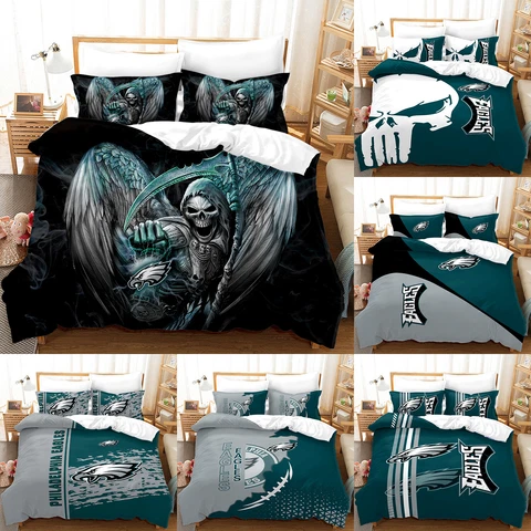 Philadelphia Eagles 3Pcs Duvet Cover Pillowcase Breathable Bedding Quilt Cover Cover