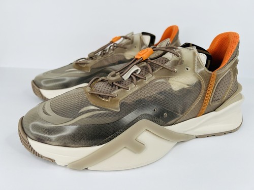 Sneakers FENDI Flow FF nylon trasparente mix media logo UK 11 US 12 EU 45