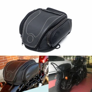 Motorcycle Waterproof Retro Rear Seat Bag Tail Pack Helmet Bag Shoulder Bag - Picture 1 of 10