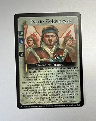 Perrin Goldeneyes - Ultra Rare - R1 - Wheel of Time CCG - Children Of The Dragon - Image 1 of 2