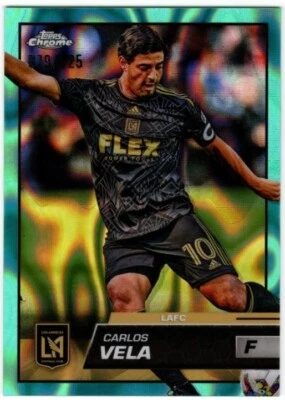 2023 Topps Chrome MLS Carlos Vela Aqua Lava /125 #69 LAFC - Image 1 of 2