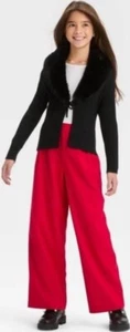 Art Class Dress Pants Wide Leg Red Girls Size S- 6/7 NWT - Picture 1 of 8