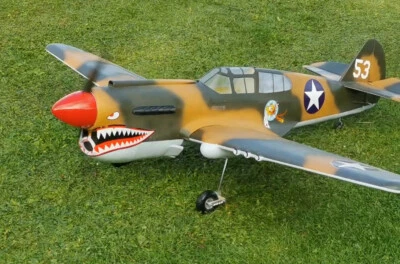 Modellflugzeug Warbird Mustang P-40e mit Tarnlackierung !! Eine Augenweide - Bild 1 von 4