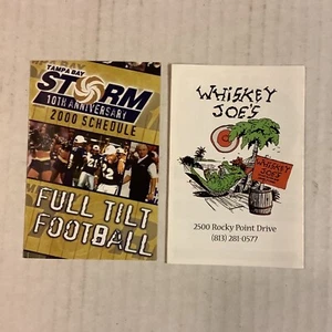 (2) 2000 TAMPA BAY STORM Pocket Schedules - Arena Football League - Picture 1 of 1