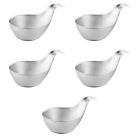 5 Pieces Sauce Container Tray Steak Stainless Steel Cup Spoon