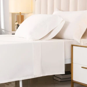 Soft Jersey Cotton 4pc Bed Sheet Set 100% T-Shirt Cotton All Season Bedding PURE - Picture 1 of 140