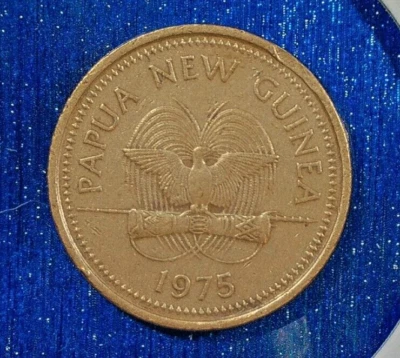 WORLD COIN SALE: 1975 Papua New Guinea 2 toea  : Bronze Composition Coin  KM#2 - Image 1 of 3