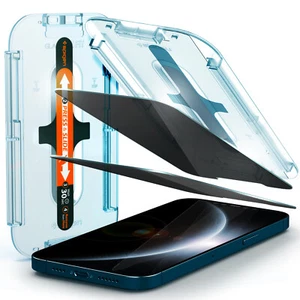 iPhone 12 / Mini / Pro / Pro Max Screen Protector | Spigen [ EZ.FIT Privacy ] - Picture 1 of 38