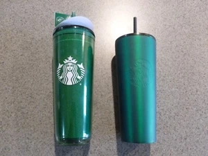 The lot (2) of Starbucks 24oz Tumbler in NEW (never used) condition - Picture 1 of 10