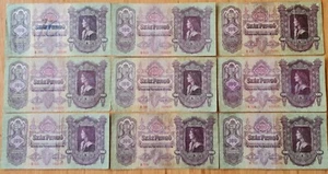 1930 Hungary 100 Pengo Banknotes Circulated 9 PCS LOT - Picture 1 of 2
