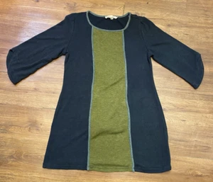 Aryeh Dark Blue & Green Shift Dress - Size L - Picture 1 of 7