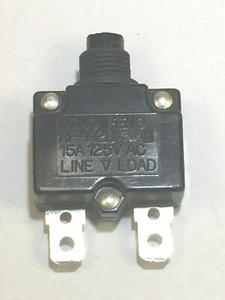 RF-112B CIRCUIT BREAKER 15 AMPERES 125/250V AC - Picture 1 of 4