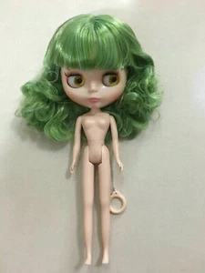 12" Blythe doll Nude green curls hair with bangs makeup JOINT body - Picture 1 of 4