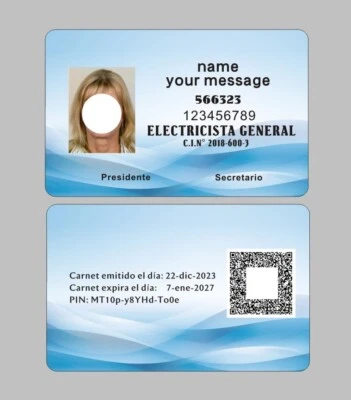 2 pieces,Work card, PVC card printing, customized, free design,0.76mm, - Image 1 of 4