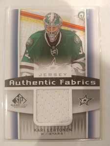 2013-14 SP Game Used Edition Authentic Fabrics Jerseys Kari Lehtonen #AF-KL