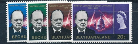 BECHUANALAND 1966 CHURCHILL COMMEMORATION SG194/197  MNH Cover