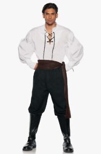 Renaissance Medieval Pirate Shirt - White - Costume - Adult - 2 Sizes