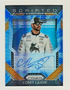 Prizm Racing 2020 Scripted Signatures automático azul Hyper Prizm Corey Lajoie 10/25 - Imagen 1 de 2
