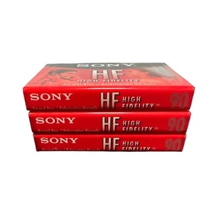 Blank Cassette Tape Lot Sony C-90HFL 3 x 90 Minute High Fidelity Normal Bias New - Picture 1 of 3
