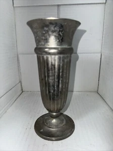 Vintage Art Deco Pewter Footed Vase - Picture 1 of 6