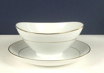 Doric by Mikasa Gravy Boat - Blanco con Borde Dorado y Borde Foto 1 de 4