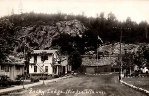 Echt Foto 1940er Rocky Ledge Niagra Wisconsin WI Wisc Postkarte - Bild 1 von 2