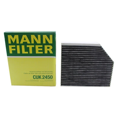 Mann Cabin 空气过滤器 木炭 CUK 2450 适用于奥迪 A4 A5 Q5 Q7 保时捷 Macan — 第 1/4 张图片