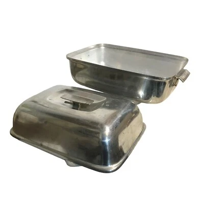 Vintage Lifetime Stainless Steel Roasting Pan With Lid 16" - Image 1 of 4