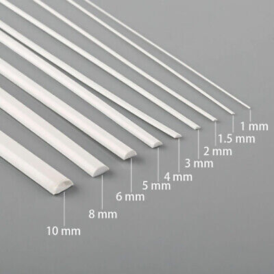 ABS Plastic Half Round Rod Bar DIY Model Material 2/3/4/5/6/8mm X 250mm • 129.78£