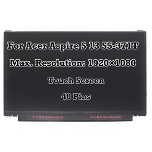 13.3"FHD LCD Display TouchScreen for Acer Aspire S13 S5-371T Series S5-371T-537V - Picture 1 of 4
