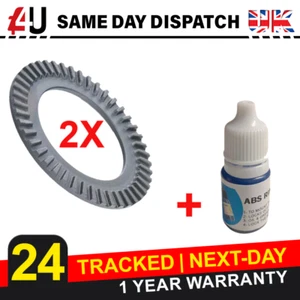 2X ABS Reluctor Ring for Audi A4 (1994-2009) Rear Hub + Retainer - Picture 1 of 3