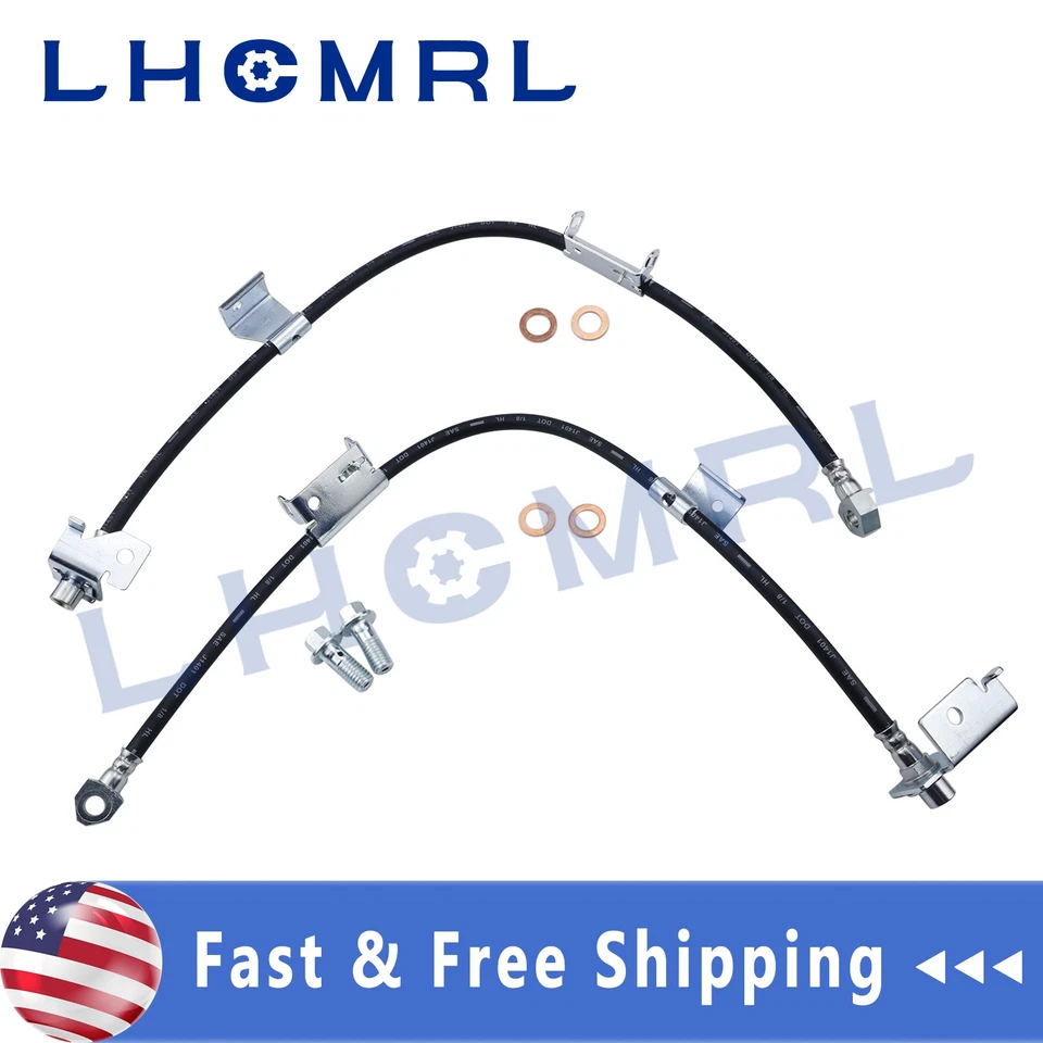 2x Front Brake Hydraulic Hose for Chevy Silverado 1500 GMC Sierra 1500 Cadillac Foto 1 de 4